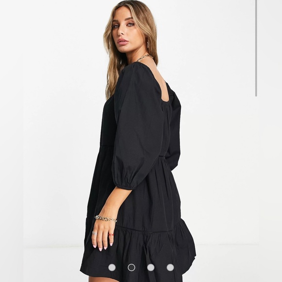 ASOS Black Mini poplin dress - Picture 3 of 5